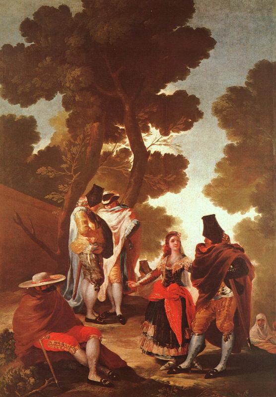 Francisco de Goya The Maja and the Masked Men Germany oil painting art